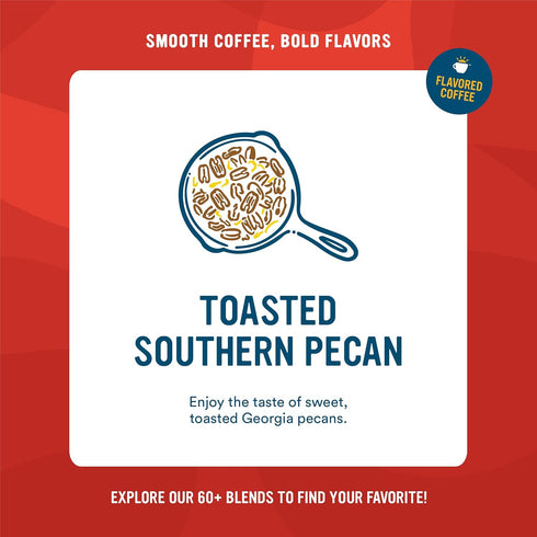 32 Cameron's Coffee Roasted Whole Bean Coffee, Flavored, Toasted Southern Pecan, Ounce