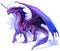Purple Majestic Dragon Edible Cake Topper - 1/4 Sheet