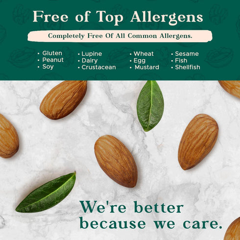 16 oz (1 lb) Dry Roasted Almonds Unsalted Batch Tested Gluten & Peanut Free | No Oil | Whole | No PPO | Non-GMO | No
