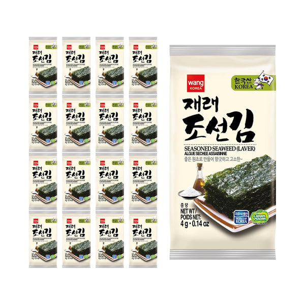Wang Korean Seaweed Snacks Original - Crispy Roasted Seaweed Sheets, Healthy Sea
