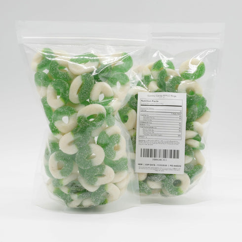 Gummy 5 lb Gummies Candy Bulk APPLE Rings in Resealable Bag, Soft and Chewy, Light Sugar Coated, Gluten Free