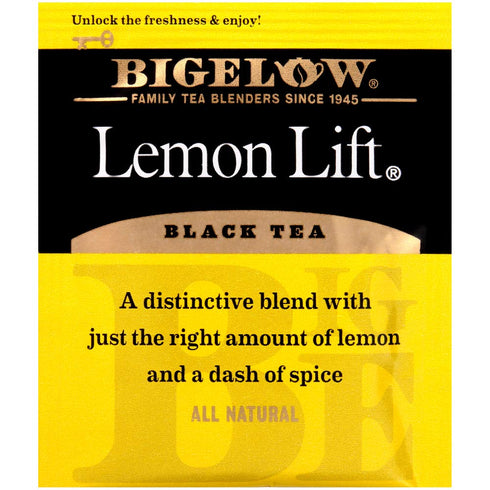 28 Count (Pack 1) Bigelow Lemon Lift Black Tea Bags of Lemon Flavored Black Tea Naturally & Artificially Flavored