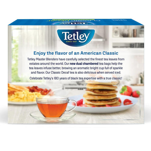 72 Count Tetley, Decaffeinated Classic Black Tea Bags