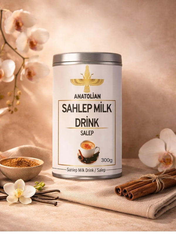 Airobazar Organic Sahlep Milk Drink, Traditional Turkish Salep Beverage Mix, Creamy Hot Drink