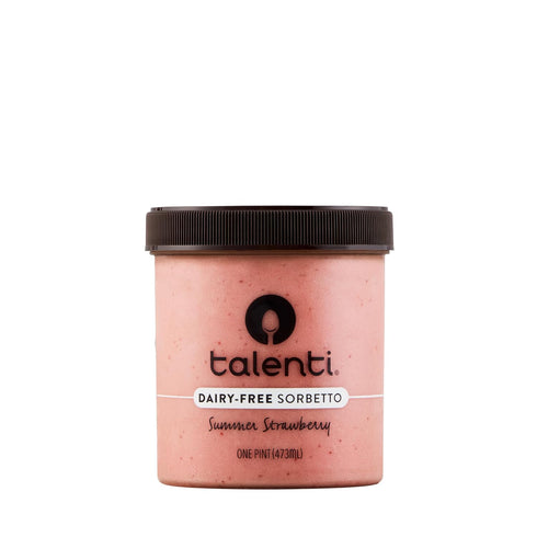 talenti Summer 1 Dairy-Free Sorbetto for Your Next Indulgence, Strawberry with Real Strawberries in Each Jar, pint