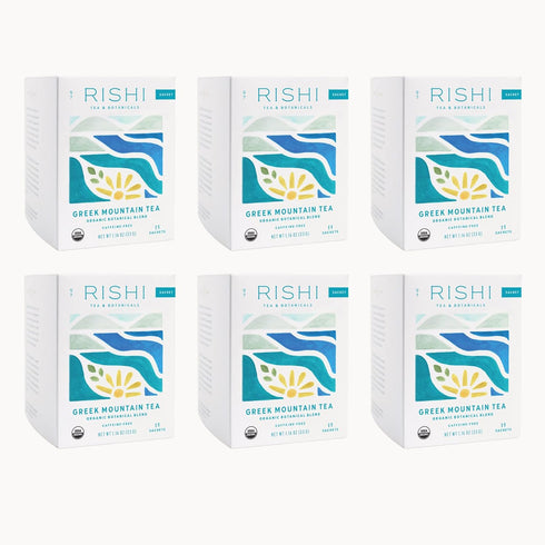Rishi Tea Greek Mountain Tea Herbal Tea - Organic, Caffeine Free Sachet