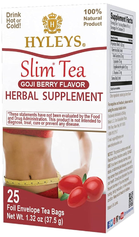 HYLEYS Slim Tea Goji Berry Flavor - Weight Loss Herbal Supplement Cleanse