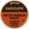 EKOCUPS Organic Swiss Water Decaf Medium Roast Coffee Pods, 30% More Coffee