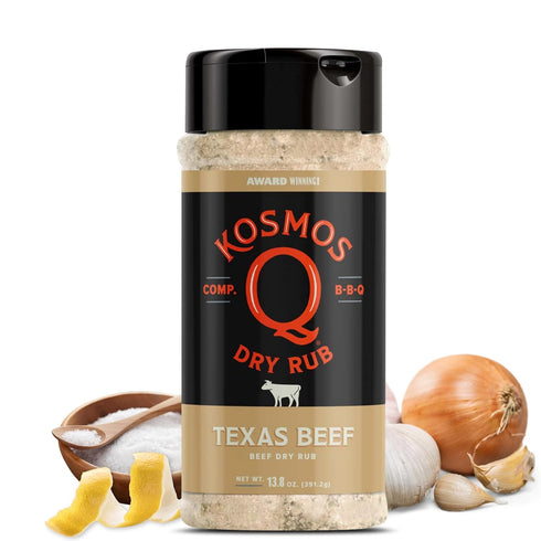 Kosmos Q Texas Beef Dry Rub, Steak Seasoning with Garlic, Onion, Lemon