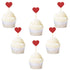 Ercadio Glitter Heart Cupcake Toppers Picks for Sweet Love Theme Wedding Engagement Bridal Shower Party Cake Decors (40