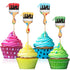 Paint Brush Cupcake Toppers, 36 Pieces Toothpicks for Art Theme Cake Decorations, Birthday Party Favors