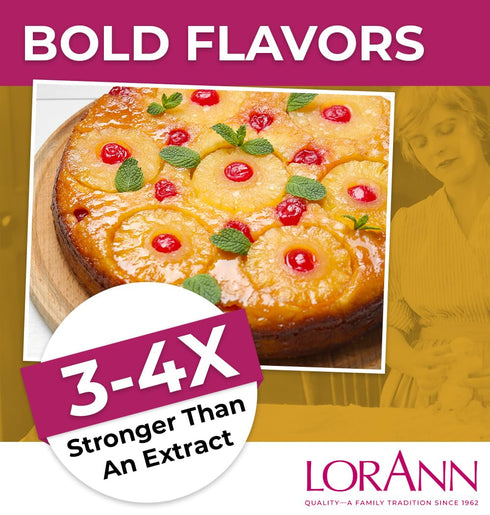 LorAnn Oils Super Strength Flavoring, Pineapple, 1 fl oz, Bold Natural Flavors for Candy Making