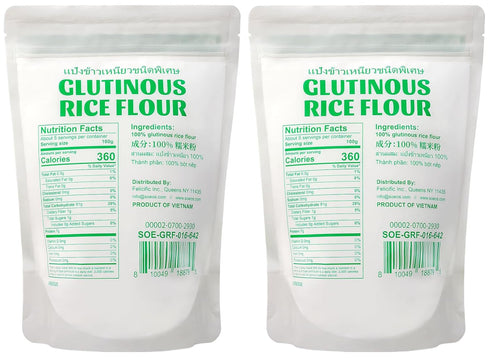32 Soeos Glutinous Rice Flour Ounce (Basic), Rice Flour for Baking or Cooking, All Natural White Rice Flour, Vegan
