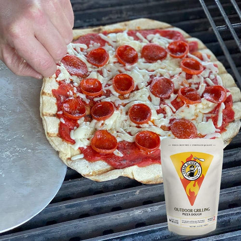 Pizza Kit by Pizza Worx - 1 Bag Outdoor Grilling Style Crust & 1 Pizza Sauce