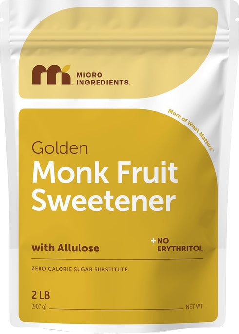 Micro Ingredients Golden Monk Fruit Sweetener with Allulose, 2 lbs | 1:1