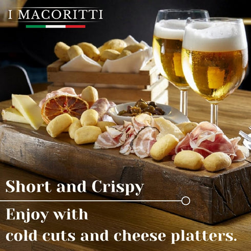 0.7 oz (Pack 3) Authentic Italian Cheese Snack Crispy Bites with Parmigiano Reggiano | I Macoritti Mini Breadsticks