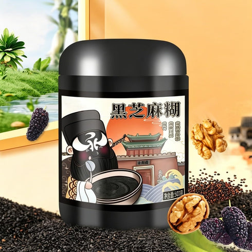 xapuo 500g 7 Black Sesame Paste Instant Meal Jar, Ingredients, Ready With Hot Water, For Snacks, Students, Workers