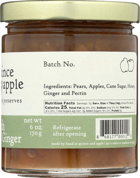 Generic 6 oz. (3 pack) Pear with Honey and Ginger Preserves