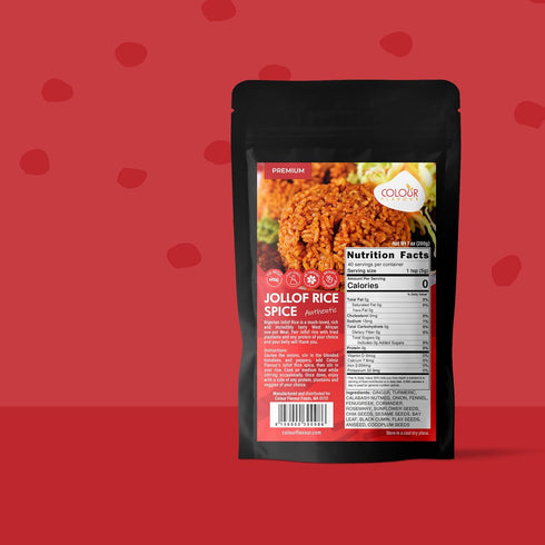 Colour Flavour Jollof Rice Spice, Tasty Smoky Seasoning for Rice, Made with Herbs and Superfoods