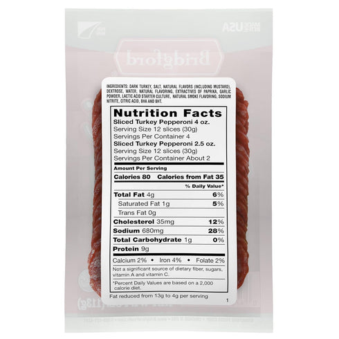 5 oz Pack 2 Bridgford Italian Salami of - Zero Carb Healthy Salami Sliced Charcuterie Meat for Your Charcuterie Boards
