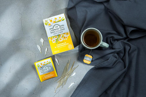 Ahmad Teas Camomile & Lemongrass, 1.4oz, 20 Tea Bags, Brown
