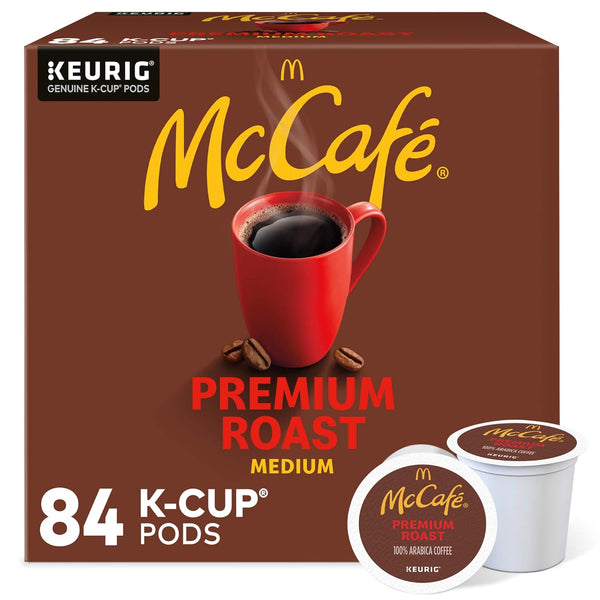 McCafe Premium Roast Coffee, Single Serve Keurig K-Cup Pods, Medium Roast, 84