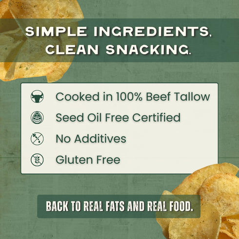 (5 Oz, Pack 3) Beefys Own Beef Tallow Potato Chips - Kettle Chips Made Without Seed Oils, Gluten Free, Crispy