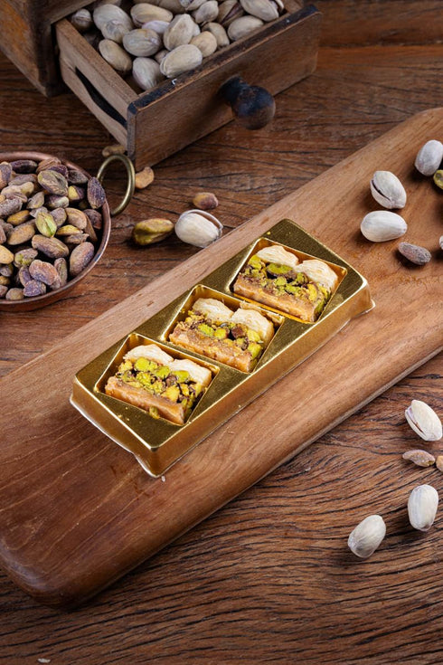 6 Pack (3 Pack) (Pack 6, Snacklava Pistachio Baklava Bites - Pieces per - No Artificial Ingredients, Colors