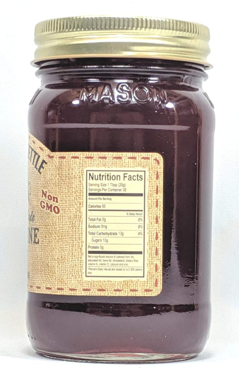 Generic 2-19 Oz The Dutch Kettle Amish Homemade Style Muscadine Jelly Reusable Jars All Natural Non-GMO No
