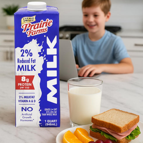 Prairie Farms Dairy 2% 1 (4 Pack) Prairie Farms Milk Percent, Shelf Stable, Reduced Fat, Boxed & Ulta Pasteurized