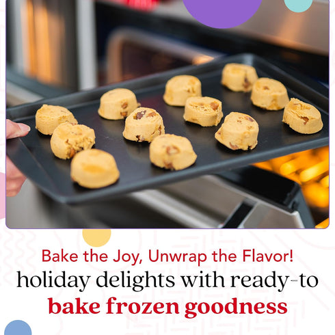 Frozen 80 Count David's Cookies Preformed Cookie Dough Chocolate Chunk & Peanut Butter, Ready-to-Bake Cookies