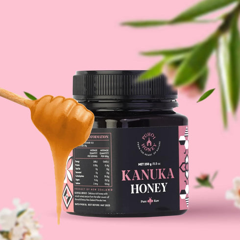 New Zealand 100% Pure & Raw Kanuka Honey, 250g (8.8oz)