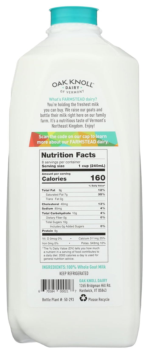 Oak Knoll Dairy 64 Oz , Milk Goat, Fl