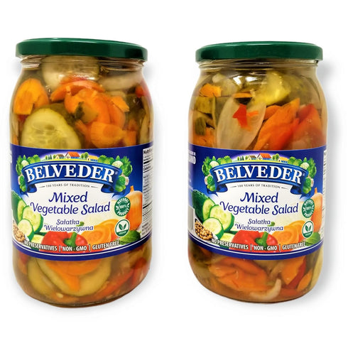 Belveder 31.74 oz 900g, Pack 1 Mixed Vegetable Salad Vegan, Non-GMO, Gluten-Free