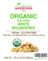 Mulberries 2 Lbs White Dried Organic Bulk Bag USDA Organic Certified Sun Dried, Raw, Non GMO & Gluten Free Product