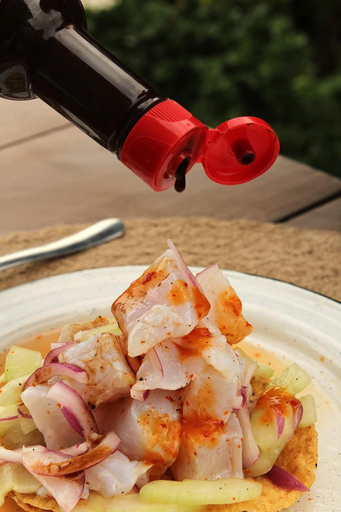 Pack, Salsa Especial Chiltepin El Rey Six Salsa Marisquera from Sinaloa, Seafood Mexican Hot Sauce