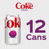 12 oz, 12 Pack Diet Coke Cherry Soda Soft Drink, fl