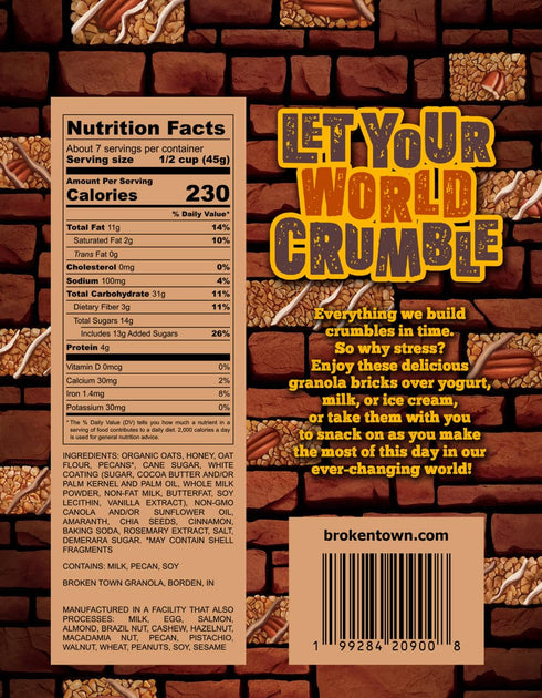 BROKEN TOWN (11.5oz) Granola Bricks (Cinnamon Roll)