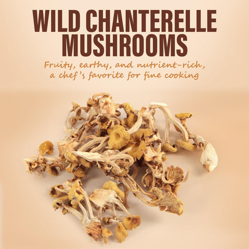 Crown Fungi 1.5oz pack Chanterelle Mushrooms, of Dried Chanterelle Mushrooms, Perfect Dried Mushrooms for Culinary
