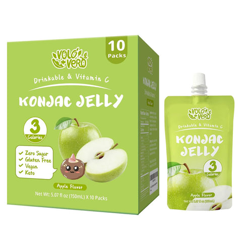 Pack, 3 20 Pack, 0 VOLO VERO Drinkable Konjac Jelly Variety Calories, Sugar, Vegan, Gluten Free, Keto, Vitamin C Fruit