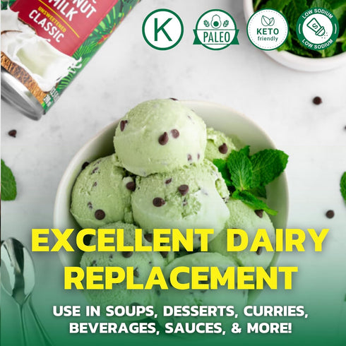 13.5 Oz (Pack 6) Native Forest Organic Coconut Milk Unsweetened - Canned Coconut Milk, No Guar Gum, Non-GMO Project