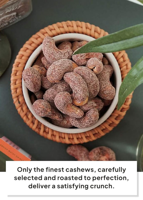 3.88 oz, Korean Food NUTDY NUT Jumbo Cashew Nuts, Deep Cacao Flavor, Roasted with Shells, Resealable Zipper Bag