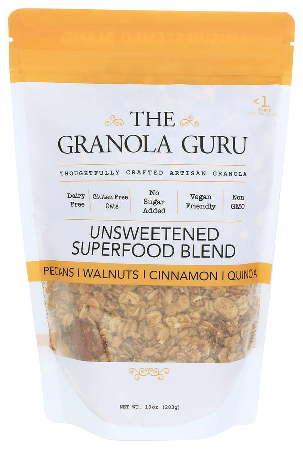 The Granola Guru , Granola Unsweetened Superfood Blend, 10 Ounce
