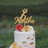 Gold Glittery 6 Months Cake Topper for Baby's Half Year Old Birthday Party, 1/2 Birthday, Baby Shower Decorations