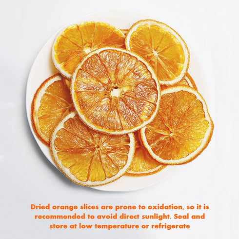 17.63oz/500g Mkostlich Dried Orange Slices Bulk, Dehydrated Orange Slice, Natural Dried Citrus Slices