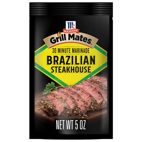 McCormick Grill Mates Marinade, Brazilian Steakhouse, 30 Minute Liquid Marinade, Single Use