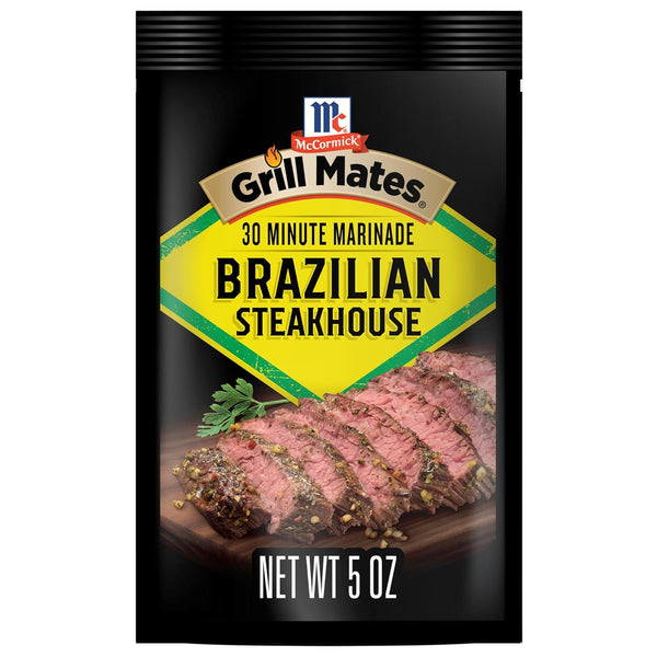 McCormick Grill Mates Marinade, Brazilian Steakhouse, 30 Minute Liquid Marinade, Single Use