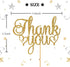 Thank You Cake Topper, Gold Glitter, Engaged, Wedding, Bridal Shower, Thanksgiving Day Party Decorations