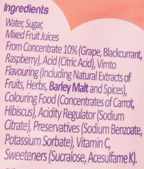 Vimto 23.6 Blackcurrant Drink England, Ounce Plastic Bottle