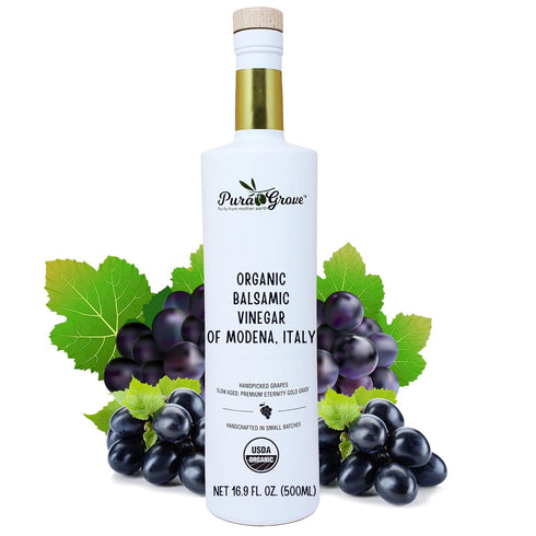 Pura Grove Organic Balsamic Vinegar From Modena Italy - Slow Aged Premium